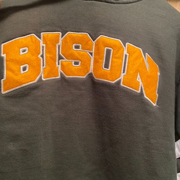 Vintage NDSU Bison Stitched Hoodie Sweatshirt Size Medium - Picture 2 of 4